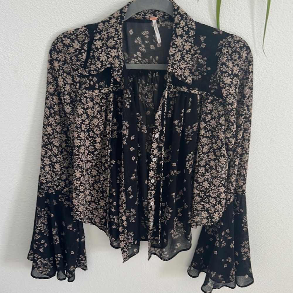 Free People Floral Blouse